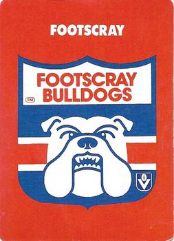 1989 Scanlens VFL #84 Footscray Emblem Front